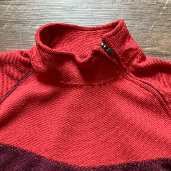 Eastern Mountain Sports Women’s Red Sweater Side Neck Zipper Pullover Large - Picture 9 of 9